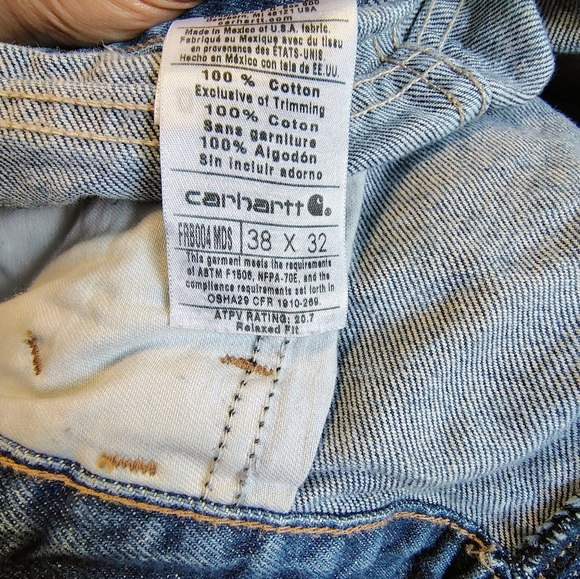 Carhartt Men's Relaxed Fit Blue Jeans 38X32 - Picture 8 of 8